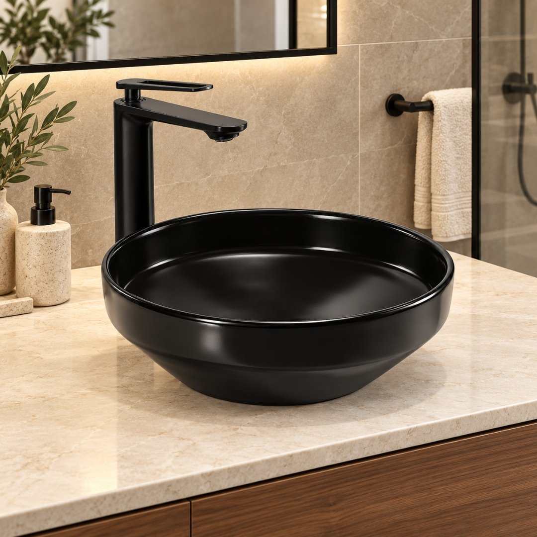 FLAIR - BLACK, table top basin